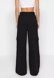 กางเกงขายาวลำลองผู้หญิงเอวสูงทรงหลวม น้ำหนักเบา ราคาถูก ขายส่ง รับผลิตแบบ OEM - Product Image 4