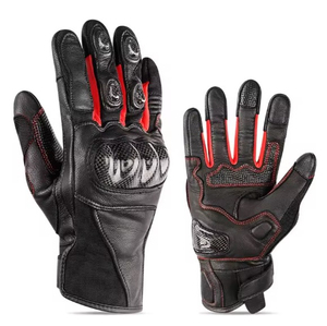 Guantes de Motociclismo de Cuero Genuino Impermeables para Carreras, Talla Grande, Personalizables, Transpirables, Resistentes al Viento, con Protección para los Nudillos, para Invierno - Product Image 1