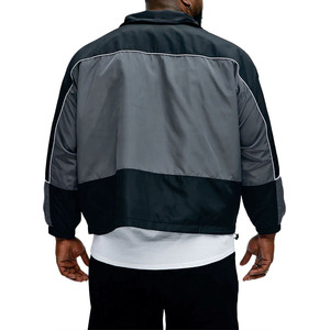 เสื้อแจ็คเก็ตวินด์เบรกเกอร์แบบมีฮู้ด ซิปหน้า ลายบล็อกสีสัน ตัดต่อแบบแพทช์เวิร์ค น้ำหนักเบา เหมาะสำหรับเล่นกีฬา กันน้ำ ระบายอากาศได้ดี รับผลิตแบบ OEM - Product Image 6