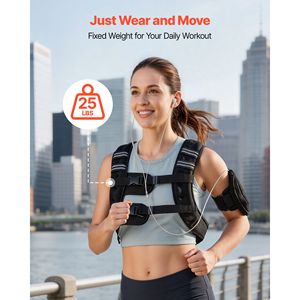 Chaleco con Peso Ajustable de 25 Libras con Franjas Reflectantes, Equipo de Entrenamiento de Fuerza para Hombres y Mujeres - Product Image 2