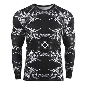 Rashguard MMA à prix avantageux, nouvelle arrivée, sublimé, haute élasticité, polyester, séchage rapide, respirant, manches longues pour hommes - Product Image 1