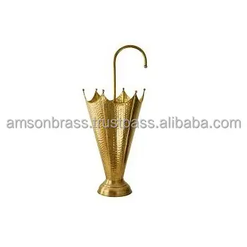 Hammered Brass Umbrella Stand Wholesale Standing Umbrella Holder for Indoor / Outdoor