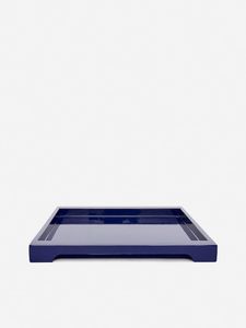Bandeja Rectangular de Laca Ecológica con Base de Ratán, Bandeja de Servicio Verde Oscuro, Decoración del Hogar, Organizador de Mesa, Venta al por Mayor, Hecho a Mano, B2B - Product Image 6
