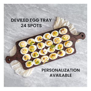 Wooden <b>Egg</b> Slicer Tray 24 Slots For Deviled <b>Eggs</b> Serving Plate With Convenient Design With Wholesale Supplies - Product Image 2
