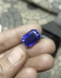Tanzanite bleu royal de 21,77 carats, taille brillant, couleur de luxe, zoïsite naturelle, pierre précieuse en vrac avec loupe, qualité impeccable - Product Image 2