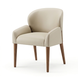 Chaise de salle à manger moderne en similicuir rembourrée en polyester pour la maison, la salle à manger, l'hôtel/villa/appartement, modèle CHA77 - Product Image 1