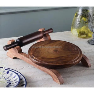 Chakla classique en marbre blanc |   Planche à rouler lisse pour roti, paratha et puri |   Ustensile de cuisine antiadhésif fait à la main - Product Image 2