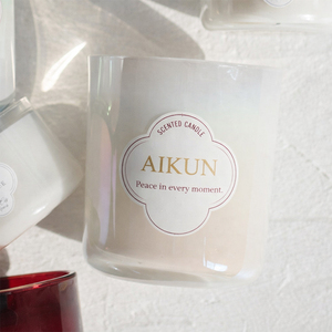 Bougie parfumée en cire de soja naturelle AIKUN pour la maison, l'hôtel, le SPA, étiquette privée personnalisée, bougies parfumées de luxe, commande en gros - Product Image 2