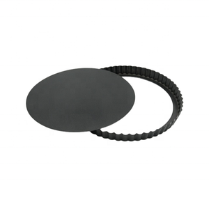 Molde Redondo para Tartas de Acero al Carbono de 24 CM con Fondo Extraíble y Revestimiento Antiadherente, Herramienta para Hornear Tartas y Pizzas - Product Image 4
