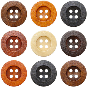 เสื้อเชิ้ตออกแบบเองแบบเป็นมิตรกับสิ่งแวดล้อม กระดุมไม้ขอบกว้างและแบบแบน 4 รู สำหรับเสื้อผ้า ชุดเดรส รองเท้า - Product Image 3