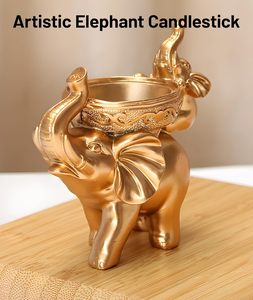 Elegant <b>Elephant</b> Showpiece with Candle Holder for Home <b>Decor</b> Lucky <b>Elephant</b> Statue Decorative Accent for Living Room Office - Product Image 4