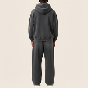 Conjunto Deportivo con Capucha para Hombre REBA SPORTS IMPEX, Color Gris, Manga Larga, Estilo Casual, Pantalones Deportivos con Bolsillos Laterales, Ropa de Invierno Transpirable - Product Image 4