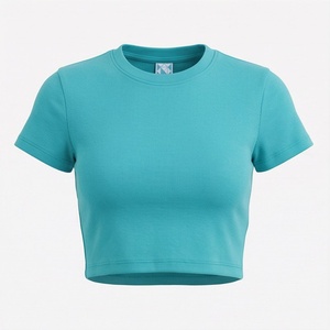 เสื้อครอปท็อปผู้หญิงผ้าฝ้ายสีตามสั่ง แต่งลายปัก สไตล์เซ็กซี่ เหมาะสำหรับใส่เที่ยวกลางคืน ออกกำลังกาย ฟิตเนส หรือเล่นกีฬา - Product Image 1