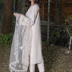 Elegante Traje de Algodón Bordado Floral Casual de 3 Piezas para Mujer, Talla Adulto, Estilo Pakistaní, Venta al por Mayor - Product Image 4