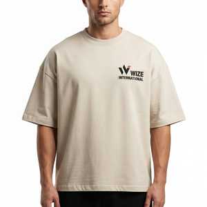 เสื้อยืดคอกลมแขนสั้นลายสก็อตผ้าฝ้ายเจอร์ซีย์สำหรับผู้ชายไซส์ใหญ่ ระบายอากาศได้ดี เป็นมิตรกับสิ่งแวดล้อม ดีไซน์เรียบง่าย สวมใส่สบาย ทรงโอเวอร์ไซส์ คอเสื้อสูง - Product Image 1