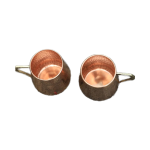 Premium Hammered Copper Tumbler <b>Set</b> | 250ml Pure Copper Tumblers (2 Pieces) - Product Image 1