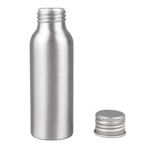 Bouteille d'eau portable en acier inoxydable mat argenté, petite, avec bouchon à vis, étanche, réutilisable, gourde sportive en métal pour enfants, voyage, gym - Product Image 1