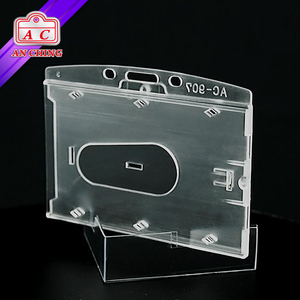 Single <b>Plastic</b> AC907 Landscape Matt Business ID Badge Holder - Product Image 3