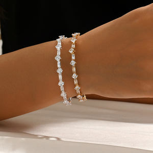 Unisex Silver Plated Tennis Bracelet Brilliant Cut Moissanite Channel Setting Trendy Design GRA Certified Engagement <b>Gift</b> Party - Product Image 3