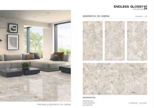 Carreaux de porcelaine polis et émaillés 600x1200mm (60x120cm, 24x48 pouces) blancs brillants de luxe pour sols et murs, idéaux pour les espaces intérieurs modernes - Product Image 2