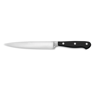 Cuchillo Profesional de Acero Inoxidable con Mango Negro de Triple Remache y Hoja Afilada para Cortar Carne y Verduras en la Cocina - Product Image 1