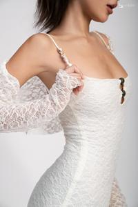 Wholesale Women's Stretch Lace <b>Slip</b> Mini Dress and Cardigan Set ET3503 - Product Image 4