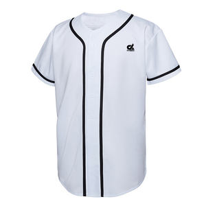 Camiseta de Béisbol Blanca Personalizada 2025 para Hombre, Uniforme de Equipo con Botones, Logotipo Bordado, Venta al Por Mayor - Product Image 2