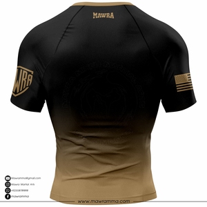 Rashguard BJJ personnalisé haute densité anti-UV à manches courtes, maillot de compression MMA pour hommes, équipement d'entraînement de Jiu Jitsu, uniformes BJJ en gros - Product Image 6