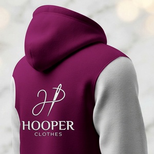 Sweat à capuche pour homme Hooper, tendance, durable, blanc-violet, respirant, séchage rapide, impression par sublimation - Product Image 3
