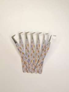 Protège-embouts 90 degrés anti-magnétique et anti-statique en acier inoxydable avec revêtement papier 10 mm et pointe argentée pour extensions de cils - Product Image 6