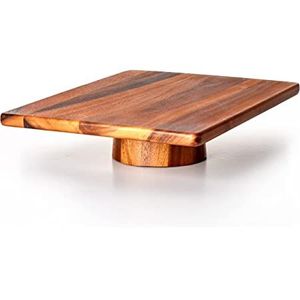 Soporte para Pastel Tradicional de Madera Maciza Hecho a Mano, Pedestal Clásico de Color Natural, Forma Personalizable, Opciones para Celebraciones Festivas - Product Image 1