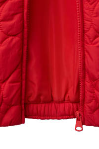 Veste matelassée à motif cœur rouge, fermeture éclair, coupe-vent, manteau d'hiver unisexe, décontracté, coupe ample, longueur courte - Product Image 4