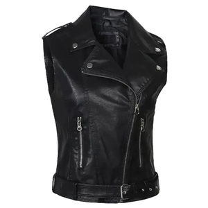 Ropa de Moda para Hombre, Chaleco de Cuero de Diseño Personalizado, Chaleco de Cuero Transpirable Hecho en Pakistán, Precio Económico al por Mayor - Product Image 1