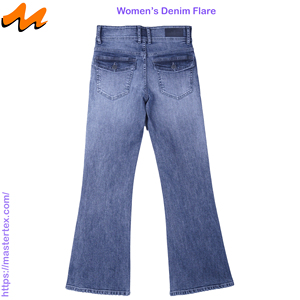 Jean évasé pour femme, coupe bootcut, taille haute, double boutonnage, poches à rabat, tissu de 11,62 oz - Product Image 2