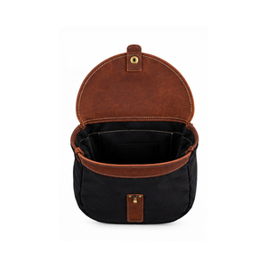 Lightweight Game Minimalist Canvas Crossbody Falconry Bag With Leather Flap And Brass Hardware For Outdoor Use Falconry Bags - Product Image 3
