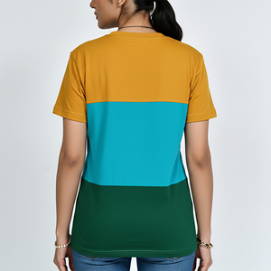 เสื้อยืดคอกลมแขนสั้นคุณภาพสูงสำหรับผู้หญิง ทรงปกติ ผ้าฝ้าย 100% เป็นมิตรกับสิ่งแวดล้อม เหมาะสำหรับใส่ในฤดูร้อน ตกแต่งด้วยลายปัก สามารถปรับแต่งได้ - Product Image 6