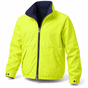 Fluorescent Green Fishtail <b>Parka</b> Windbreaker <b>Jacket</b> Lightweight Windproof Outdoor Rain Shell Unisex Sports Workwear Coat Export - Product Image 4