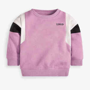 Conjunto Deportivo Rosa para Bebés Niñas, Sudadera de Manga Larga con Cuello Redondo y Pantalones con Cordón, Diseño de Bloques de Color, 2 Piezas - Product Image 2