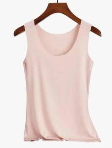 Débardeur Femme Tricoté Main 100% Coton Personnalisé Coupe Ample Sans Manches Couleur Unie - Product Image 3