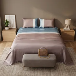 Drap de lit moderne en microfibre ombrée 125 GSM, écologique, durable, toutes saisons, doux, léger, pour usage domestique, confortable pour le sommeil quotidien - Product Image 3