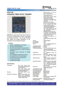 Huấn luyện viên Kit cho sợi quang kỹ thuật truyền thông thiết bị giáo dục bao gồm điều chế & Giải điều chế - Product Image 6