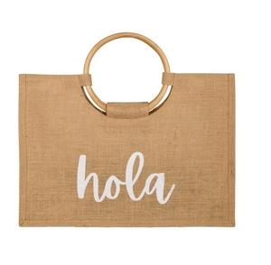 Sac fourre-tout en jute personnalisé avec poignée en bois naturel, sac promotionnel, sac cadeau en toile de jute, fournisseur en gros - Product Image 2