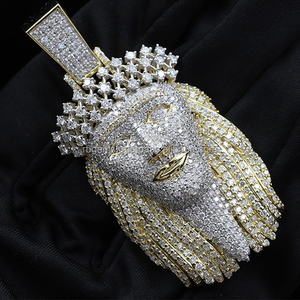 Elegante Colgante de Plata de Ley 925 para Hombre, Estilo Hip-Hop, con Engaste de Bisel, Forma de Dibujo Animado, Estilo Iced, Piedra Principal de Moissanita, Certificado IGI - Product Image 5