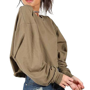 Custom <b>Women's</b> <b>Zip</b> <b>Up</b> Crop <b>Top</b> Hoodie Long Sleeve Sweatshirt Casual Streetwear Drawstring Cropped Hooded Jacket Solid Grey - Product Image 2