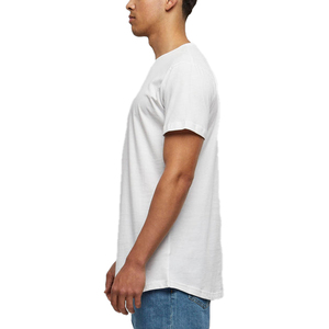 Men's <b>White</b> Short Sleeve O-Neck T-Shirt Regular Fit Solid Color Casual Jersey Cotton <b>Tee</b> - Product Image 4