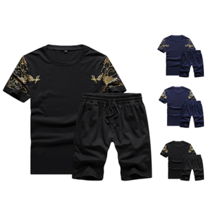 Conjunto de Pantalones Cortos Deportivos Casuales para Hombre, Tela Personalizada, Impresión Digital, Patrón Sólido, Transpirable, de Secado Rápido, Marca Privada de Fábrica - Product Image 1