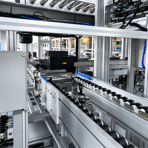 Equipo de Línea de Ensamblaje Automática, Transportador con Mecanismo de Transferencia, Transportador de Rodillos, Velocidad Ajustable, Sistema de Manipulación Industrial - Product Image 1