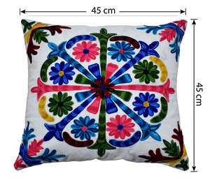 Funda de Cojín de Algodón Bordada a Mano, Colorida, para Sala de Estar, Estilo Vintage, Decoración del Hogar, Lavable - Product Image 3