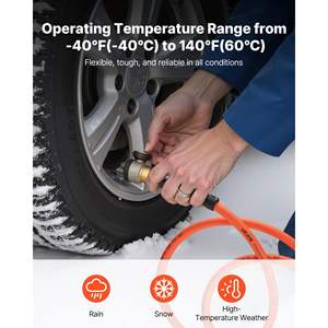 Manguera de Aire Híbrida Naranja de 1/4" x 25 pies, Ligera, Resistente a Torceduras, 300 PSI, para Todo Tipo de Clima, Piezas para Compresores Industriales - Product Image 5