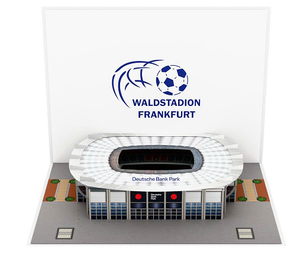 Tarjeta de Felicitación 3D Pop-Up del Waldstadion de Frankfurt, Impresión Digital, Papel con Barnizado Mate - Product Image 1